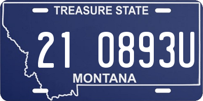 MT license plate 210893U