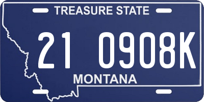 MT license plate 210908K