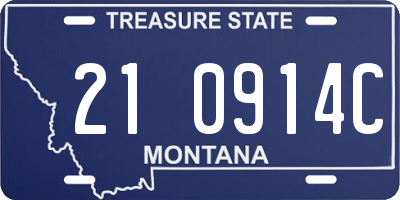 MT license plate 210914C