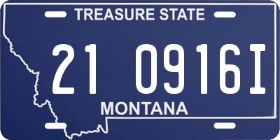 MT license plate 210916I
