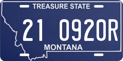 MT license plate 210920R