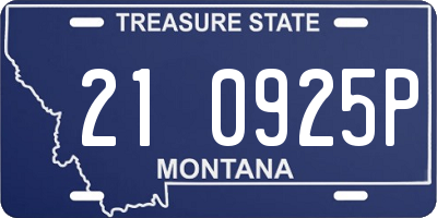 MT license plate 210925P
