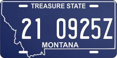 MT license plate 210925Z