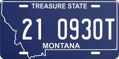 MT license plate 210930T