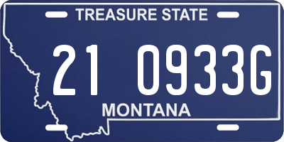 MT license plate 210933G
