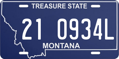 MT license plate 210934L