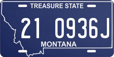 MT license plate 210936J