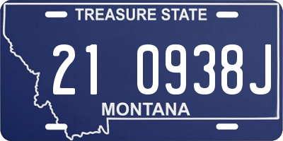 MT license plate 210938J