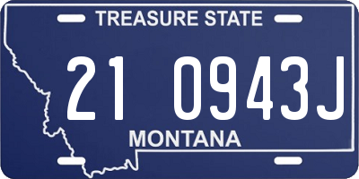 MT license plate 210943J