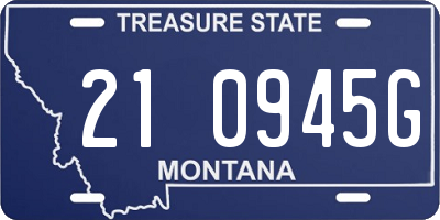 MT license plate 210945G