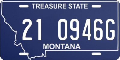 MT license plate 210946G