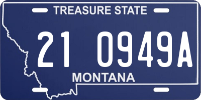 MT license plate 210949A
