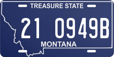 MT license plate 210949B
