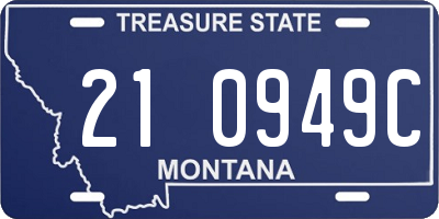 MT license plate 210949C