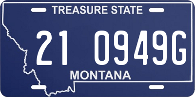 MT license plate 210949G