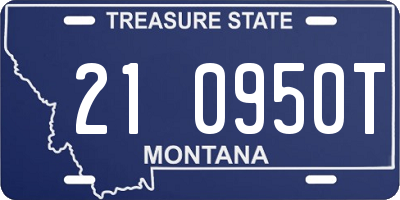 MT license plate 210950T