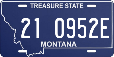 MT license plate 210952E