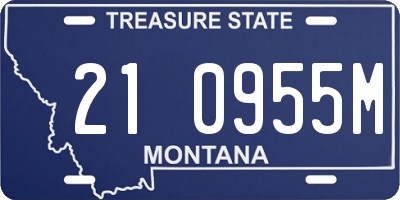 MT license plate 210955M