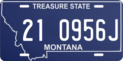 MT license plate 210956J