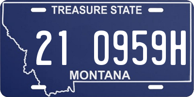 MT license plate 210959H