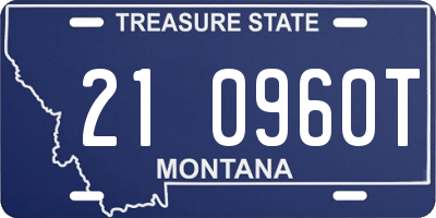 MT license plate 210960T