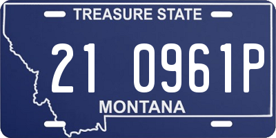 MT license plate 210961P