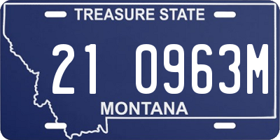 MT license plate 210963M