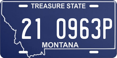 MT license plate 210963P