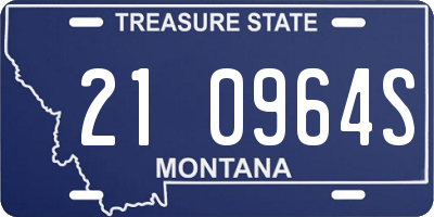 MT license plate 210964S