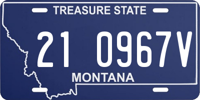 MT license plate 210967V