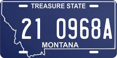 MT license plate 210968A
