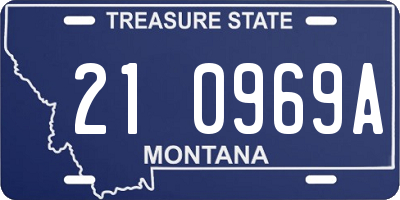 MT license plate 210969A
