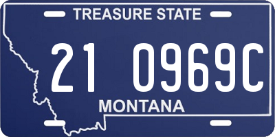 MT license plate 210969C