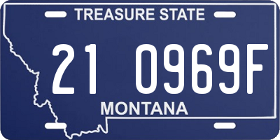 MT license plate 210969F