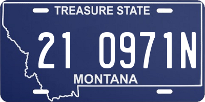 MT license plate 210971N