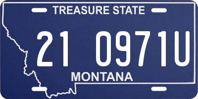 MT license plate 210971U
