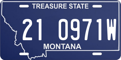 MT license plate 210971W