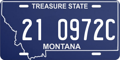 MT license plate 210972C
