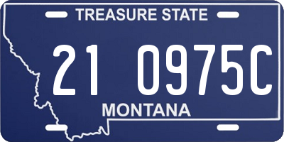 MT license plate 210975C