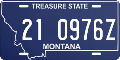 MT license plate 210976Z