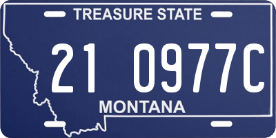MT license plate 210977C