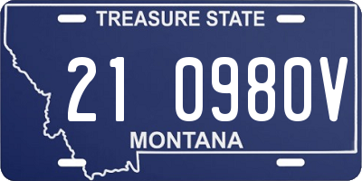 MT license plate 210980V