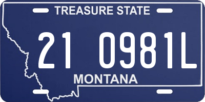 MT license plate 210981L