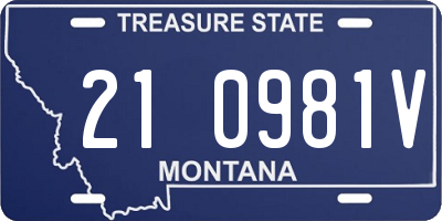 MT license plate 210981V