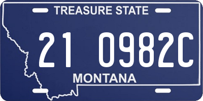 MT license plate 210982C