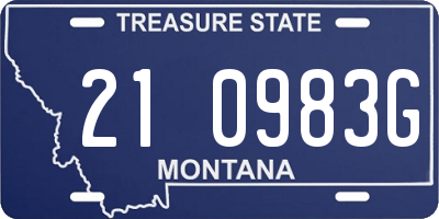 MT license plate 210983G