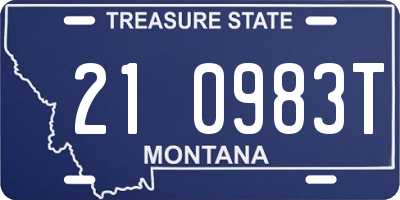 MT license plate 210983T