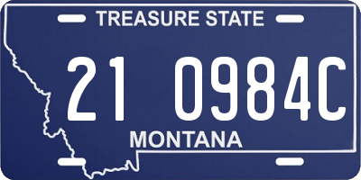 MT license plate 210984C