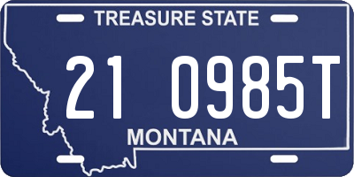 MT license plate 210985T