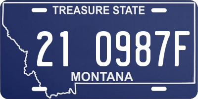MT license plate 210987F